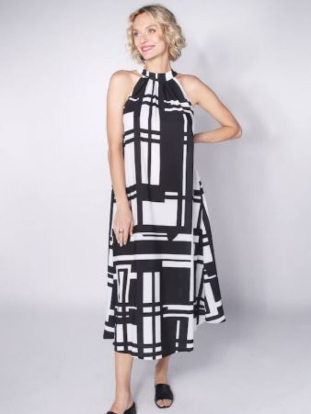 Latanya Dress Geo Print - Shannon Passero - Black & White - XL - NEW NIP